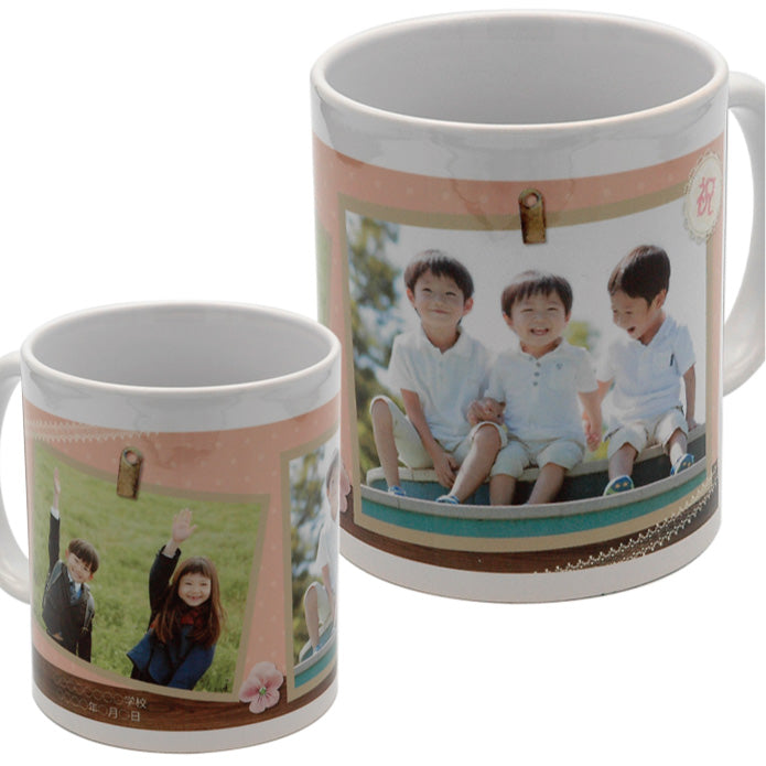 敬老の日 オリジナルマグカップ 記念品 卒園 卒団 写真＆名前入り 孫写真 ギフト プチギフト オンリーワン 印刷 写真 限定 1個