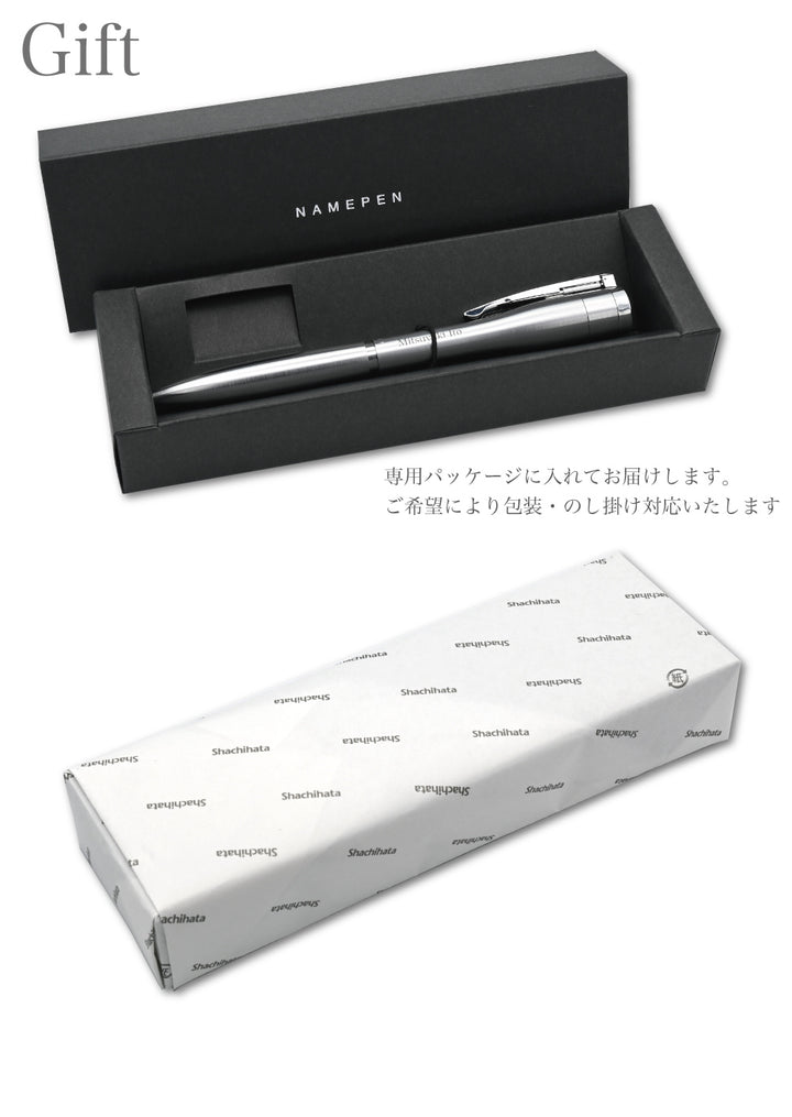 PARKER NAMEPEN シルバーボールペン　ケース付き 名入れ 印鑑付きボールペン シャチハタ ネームペン キャップレス
