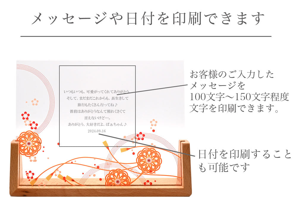 敬老の日 メッセージ LEDイルミネーションサイン 横型 3色10段調光 感動する オリジナル ギフト ナイトスタンド 誕生日プレゼントに