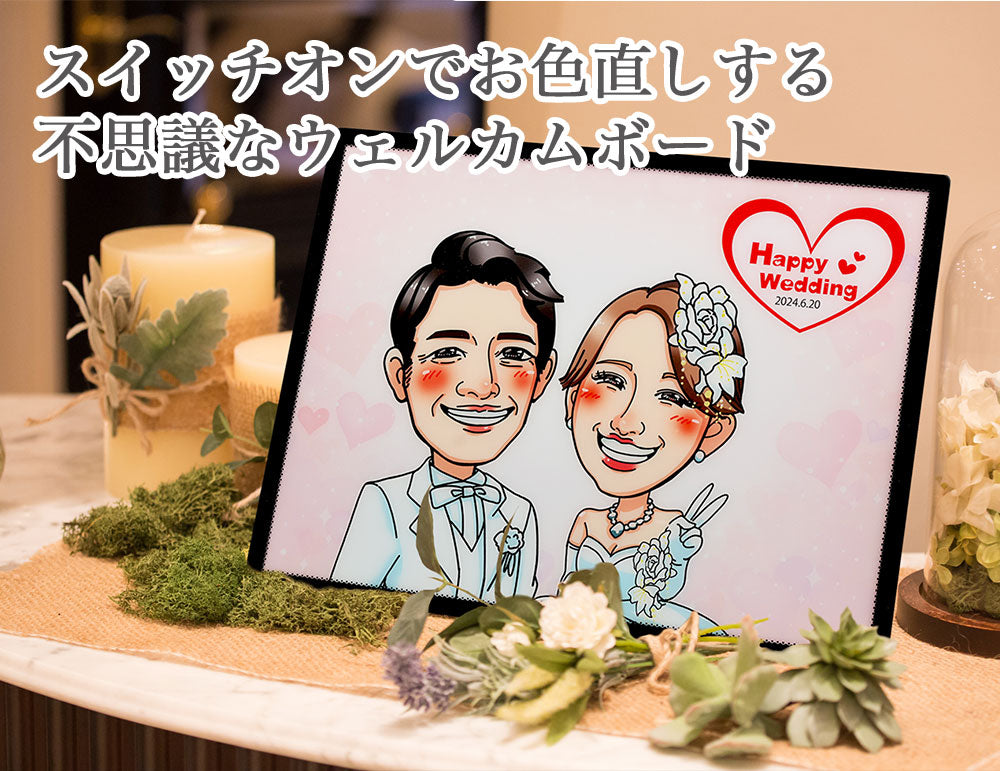 似顔絵オーダー☆結婚式のウエルカムボードやサンクスボードにいかがですか？(^